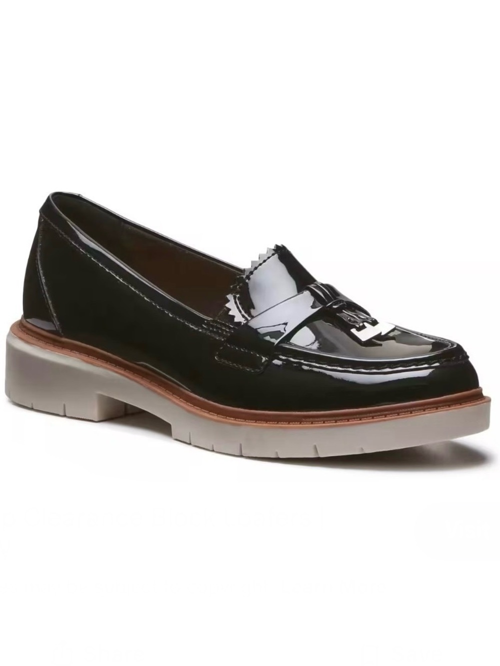 Clarks Westlynn Bella Black Patent Loafers Women's Size 8.5